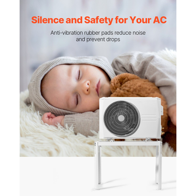 Mini Split Ground Stand Adjustable Anti Vibration for 9000-18000 BTU | VEVOR US