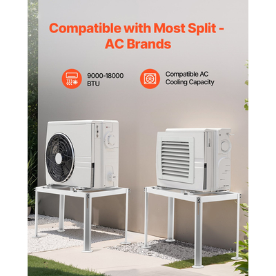 Mini Split Ground Stand Adjustable Anti Vibration for 9000-18000 BTU | VEVOR US