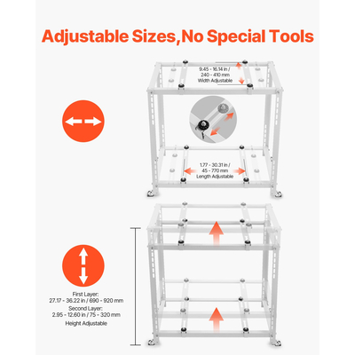 Mini Split Ground Stand for 9000-18000 BTU Heat Pump Dual Levels | VEVOR US
