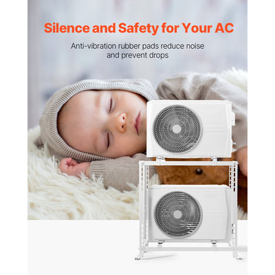 Mini Split Ground Stand for 9000-18000 BTU Heat Pump Dual Levels | VEVOR US