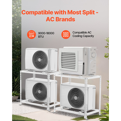 Mini Split Ground Stand for 9000-18000 BTU Heat Pump Dual Levels | VEVOR US