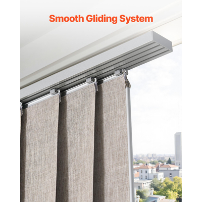 Στόρια VEVOR με Επεκτεινόμενη Ράγα από 116 cm έως 218 cm W, Κόψιμο σε Καφέ