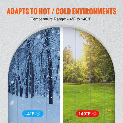 Κουρτίνα λωρίδας VEVOR, 84" Ύψος x 48" Πλάτος, 0,08" Πάχος, 8 ΤΕΜ Κουρτίνα πόρτας από λωρίδες PVC, Κουρτίνα κατάψυξης, Πλαστικές λωρίδες πόρτας για περπάτημα σε καταψύκτες, ψύκτες & πόρτες αποθήκης, με επικάλυψη 50%