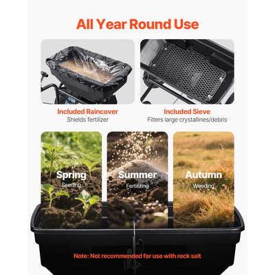 Διανομέας VEVOR με ρυμούλκηση πίσω από το όχημά σας 130LBS 15 Ρυθμίσεις Πλάτος διασποράς 0-9,8 πόδια