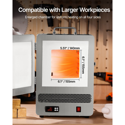 Tabletop Kiln Melter 1500W Electric Kiln 2192℉ Max Temperature Melting Furnace | VEVOR US