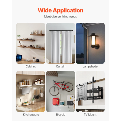 Drywall Anchors Self Drilling Anchors 100PCS in 50 Sets Screw & Anchors | VEVOR US