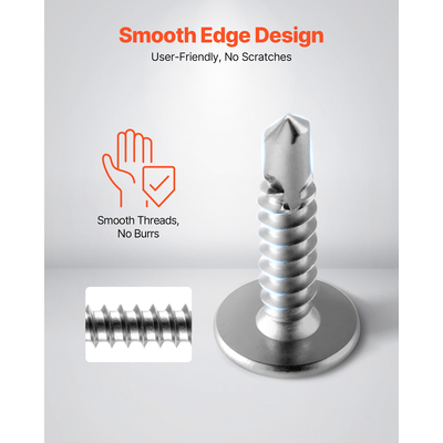 420 Pc Self Drilling Screw Assortment Set #8 #10 Hex/Phillips Head 1/2 to 2 Inch | VEVOR US