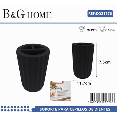 Θήκη οδοντόβουρτσας πλαστική - Black - 21776