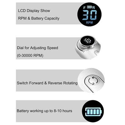 Επαναφορτιζόμενος τροχός μανικιούρ-πεντικιούρ – VKN-UV301 - 581290 - Green