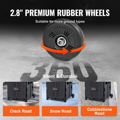 Πτυσσόμενο καλάθι αγορών VEVOR Πτυσσόμενο καρότσι πολλαπλών χρήσεων 80 λίβρες με τηλεσκοπική λαβή