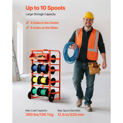 VEVOR Ράφι Σύρματος με 11 Ράβδους, Καλώδιο για Βιομηχανική Ηλεκτρική Χρήση σε Λιανική