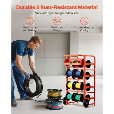 VEVOR Ράφι Σύρματος με 11 Ράβδους, Καλώδιο για Βιομηχανική Ηλεκτρική Χρήση σε Λιανική