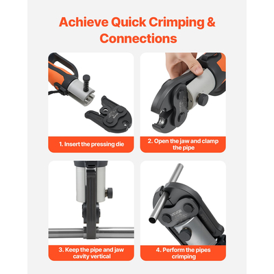 VEVOR V12 Σιαγόνα Πίεσης 12mm Σιαγόνα Πίεσης Κατάλληλη για Σωλήνες από Ανοξείδωτο Χάλυβα Τύπου V