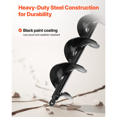 Τρυπάνι VEVOR με τρυπάνι 3,15 x 23,6 ίντσες, εργαλείο φύτευσης με σπειροειδή στύλο