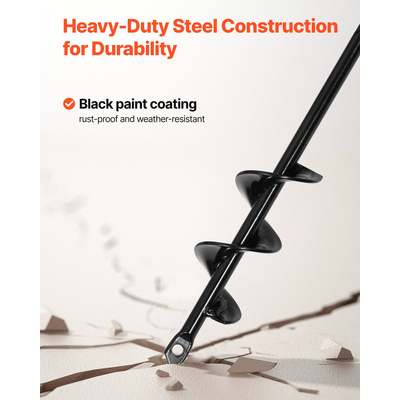 VEVOR 2 τεμάχια τρυπάνια με τρυπάνι, εργαλείο εκσκαφής τρυπών με σπειροειδή στύλο 11,8" & 8,6