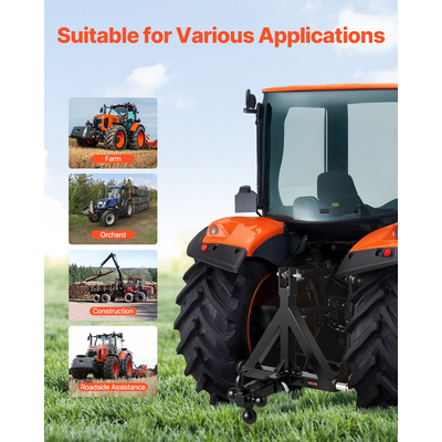 VEVOR Δέκτης ρυμούλκησης 3 σημείων 2" Προσαρμογέας γρήγορης ζεύξης με ράβδο έλξης τρακτέρ