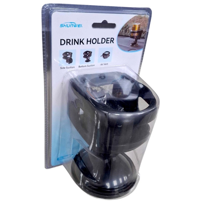 Ποτηροθήκη αυτοκινήτου με βεντούζα - 2in1 - SD-1003G - 005212 - Black