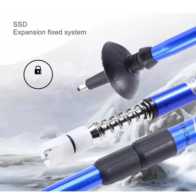 Τηλεσκοπικό μπαστούνι ορειβασίας με φακό - Μπατόν - 138339 - Red