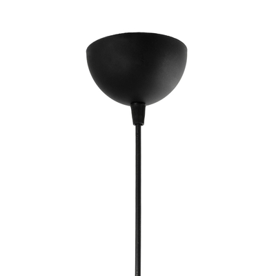 GloboStar® STONE 204-0194 Μοντέρνο Κρεμαστό Φωτιστικό Καμπάνα Μονόφωτο 1 x E27 IP20 Μαύρο Με Λευκό Πολυστερίνη με Ρητίνη - Μ35 x Π31 x Υ26cm