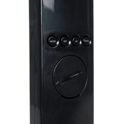 GLOBOSTAR® ZENTIME 76564 Μοντέρνο Επιτραπέζιο Φωτιστικό Γραφείου με Ασύρματη Φόρτιση 10W 2A & Ψηφιακό Ρολόι LED 3.5W 350lm 120° DC 5V με USB-C IP20 Ρυθμιζόμενο Λευκό CCT με Αφή 2700K/4500K/6000K Dimmable - Sanan SMD Chip - Μαύρο - Μ13 x Π25 x Υ50cm - 2 Χρόνια Εγγύηση