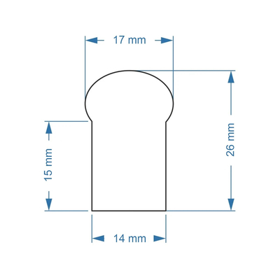 GloboStar® 999-0245 OVALE 120° Degree Neon Flex Epistar LED SMD 5050 1m 18W/m 60LED/m 1260lm/m 120° DC 230V Αδιάβροχη IP68 RGB Dimmable Μ100 x Π2.6 x Υ1.7cm