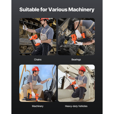 Ασύρματο πιστόλι λίπανσης VEVOR Κιτ πιστολιού λίπανσης 20V με μπαταρία 2,0 Ah Σωλήνας 35,4 ιντσών