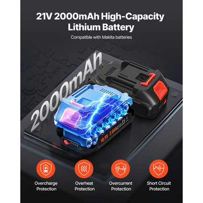 Ασύρματο πιστόλι λίπανσης VEVOR 20V ηλεκτρικό κιτ λίπανσης με μπαταρία, σωλήνας 30 ιντσών