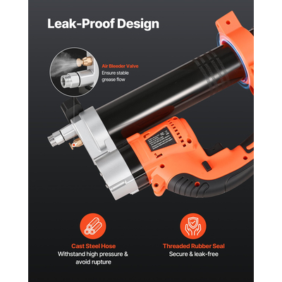 Ασύρματο πιστόλι λίπανσης VEVOR 20V ηλεκτρικό κιτ λίπανσης με μπαταρία, σωλήνας 30 ιντσών