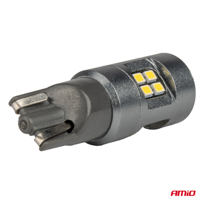 ΛΑΜΠΑΚΙΑ T10 W5W 12V/24V LED CAN-BUS 16xSMD 2016 ΛΕΥΚΟ ΦΩΣ 5.500K (ΣΕ ΧΡΩΜΑ ΧΡΩΜΙΟΥ) AMIO -  2 ΤΕΜ.