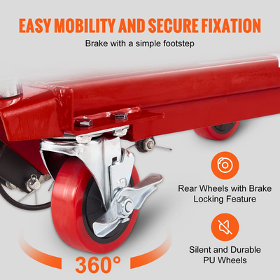 Επιτραπέζιο καρότσι VEVOR Hydraulic Lift, 500lbs Capacity Ύψος ανύψωσης 28,5" Χειροκίνητο Τραπέζι ανύψωσης μονής ψαλίδας με 4 ρόδες και αντιολισθητικό μαξιλαράκι, υδραυλικό καρότσι με ψαλίδια για χειρισμό υλικού, κόκκινο