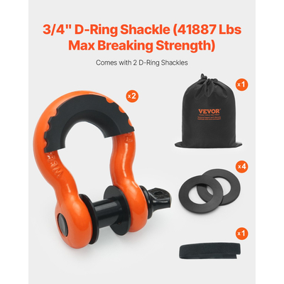 Καλώδιο ρυμούλκησης αυτοκινήτου VEVOR, ιμάντας ρυμούλκησης, 36000 lbs 20 ft, ιμάντας έκτακτης ανάγκης βαρέως τύπου