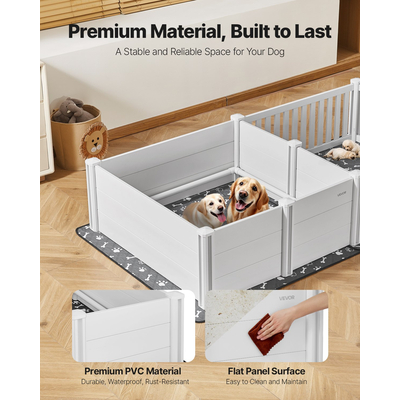 Κουτί γέννας VEVOR 93,3x48,4x18,1 ίντσες, διάταξη 2 δωματίων για πολύ μεγάλα σκυλιά