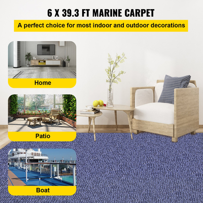Boat Carpet Marine Carpet Roll 6x39,3ft Grey Cutpile Χαλί εξωτερικού χώρου κατάστρωμα βεράντας