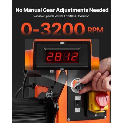 Τόρνος Ξυλουργικής VEVOR 2 HP 18 x 40 ίντσες Τόρνος Ξύλου Μεταβλητής Ταχύτητας 0-3200 Σ.Α.Λ.