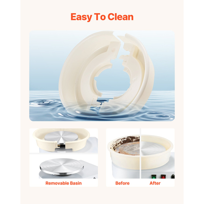 Τροχός κεραμικής VEVOR 35 cm Μηχανή κεραμικών τροχών 60-300RPM ρυθμιζόμενης ταχύτητας λευκό