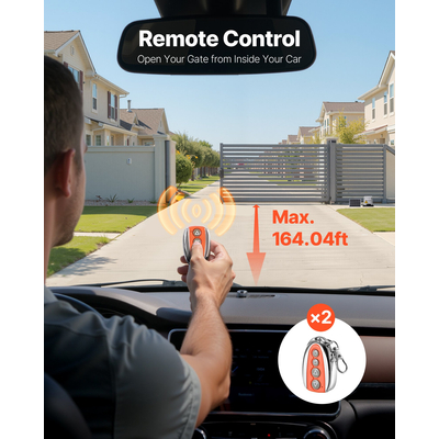 VEVOR Ηλιακός Ανοιχτήρας Πόρτας 280W Ηλεκτρικός Ανοιχτήρας Πόρτας 1799lbs με Εξοπλισμό, Τηλεχειριστήρια Track 2