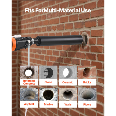 VEVOR Τρυπάνι με διαμαντένιο πυρήνα, φορητό τρυπάνι σκυροδέματος με πυρήνα 8 ιντσών, διάμετρος 1500W