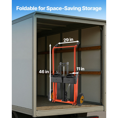 VEVOR Ανυψωτικό Υλικών με Βαρούλκο Στοίβαξης 450 λίβρες, Φορτηγά Παλετών, Ανυψωτικό 35,8 ιντσών