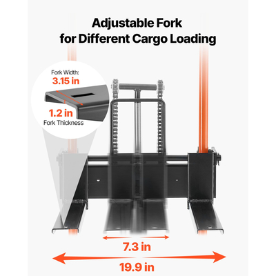 VEVOR Ανυψωτικό Υλικών με Βαρούλκο Στοίβαξης 450 λίβρες, Φορτηγά Παλετών, Ανυψωτικό 39,4 ιντσών