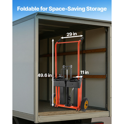 VEVOR Ανυψωτικό Υλικών με Βαρούλκο Στοίβαξης 450 λίβρες, Φορτηγά Παλετών, Ανυψωτικό 39,4 ιντσών