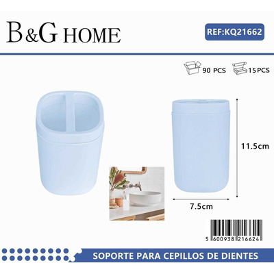 Θήκες οδοντόβουρτσας πλαστικές σε σετ 5Χ - Light Blue - 21662