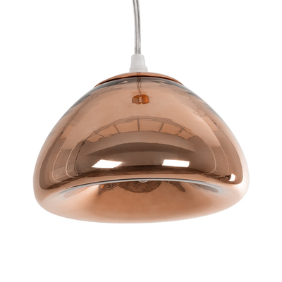 GLOBOSTAR® CRISTIN 999-0038 Μοντέρνο Κρεμαστό Φωτιστικό Οροφής με Ντουί 1 x G4 AC 220-240V IP20 - Χάλκινο - Μ18 x Π18 x Υ13cm