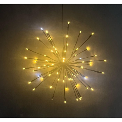 80LED Αστέρι Φ40 με 70τμχ Σταθερά Θερμό Λευκό - 10τμχ Flash Ψυχρό Λευκό