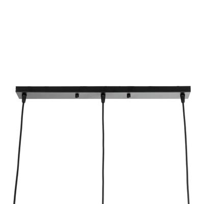 GLOBOSTAR® ELISE 999-0034 Μοντέρνο Κρεμαστό Φωτιστικό Οροφής με Ντουί 3 x E27 AC 220-240V IP20 - Καφέ & Μαύρο - Μ74 x Π9 x Υ40cm