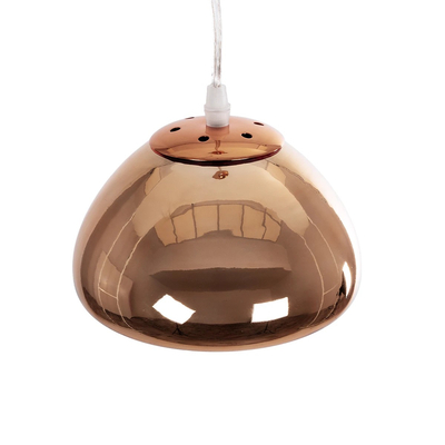 GLOBOSTAR® CRISTIN 999-0038 Μοντέρνο Κρεμαστό Φωτιστικό Οροφής με Ντουί 1 x G4 AC 220-240V IP20 - Χάλκινο - Μ18 x Π18 x Υ13cm