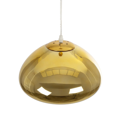 GLOBOSTAR® CRISTIN 999-0039 Μοντέρνο Κρεμαστό Φωτιστικό Οροφής με Ντουί 1 x E27 AC 220-240V IP20 - Χρυσό - Μ18 x Π18 x Υ13cm