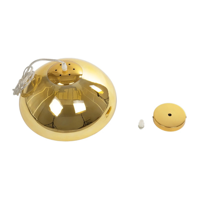 GLOBOSTAR® CRISTIN 999-0039 Μοντέρνο Κρεμαστό Φωτιστικό Οροφής με Ντουί 1 x E27 AC 220-240V IP20 - Χρυσό - Μ18 x Π18 x Υ13cm