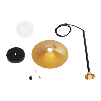 GLOBOSTAR® JOLIET 999-0042 Μοντέρνο Κρεμαστό Φωτιστικό Οροφής με Ντουί 1 x G9 AC 220-240V IP20 - Μαύρο & Χρυσό - Μ20 x Π20 x Y43cm