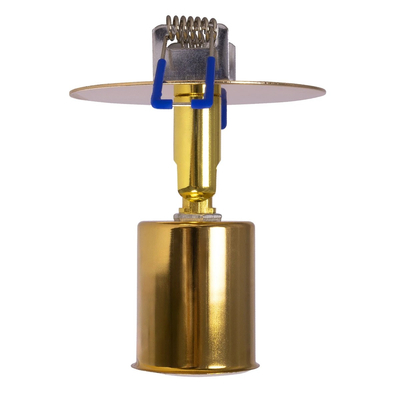 GloboStar® SARA 999-0060 Χωνευτό Φωτιστικό Οροφής Σποτ Μονόφωτο 1 x E27 IP20 Χρυσό Μέταλλο - Μ8,5 x Π8,5 x Υ11cm