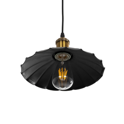 GLOBOSTAR® MARGI 999-0229 Vintage Κρεμαστό Φωτιστικό Οροφής με Ντουί 1 x E27 AC 220-240V IP20 - Μαύρο & Χρυσό - Μ26 x Π26 x Υ14cm